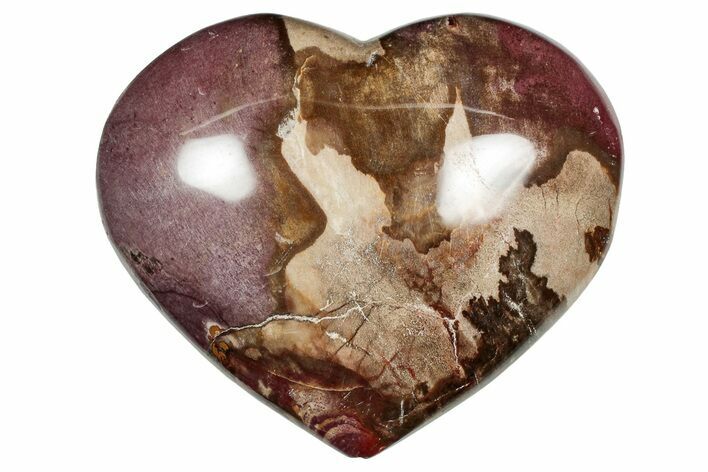 Polished Triassic Petrified Wood Heart - Madagascar #355581